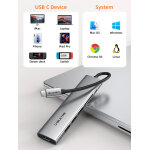 CABLETIME docking station CT-HBP2-AG7, 7 θυρών, USB-C, 4K, 100W, γκρι - Image 8
