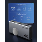 CABLETIME HDMI switch CT-HS4K-AG, 2 σε 1, 4K/60Hz, bi-directional, γκρι - Image 6
