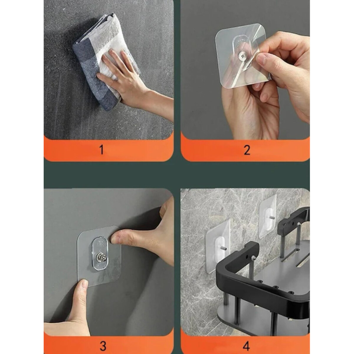 HOME USE γωνιακό ράφι τοίχου HUH-0157, αλουμινίου, 28x5.5x21cm, χρυσό - Image 5