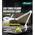 PROSKIT μεγεθυντικός φακός MA-1209LI με σφιγκτήρα, LED, 5D 2.25x, λευκός - Image 2