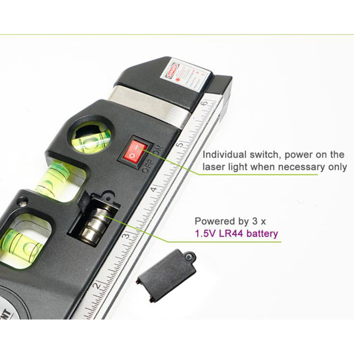 PD-161-C-7 PROSKIT γραμμικό αλφάδι laser PD-161-C με κόκκινη δέσμη, μετροταινία - Image 8