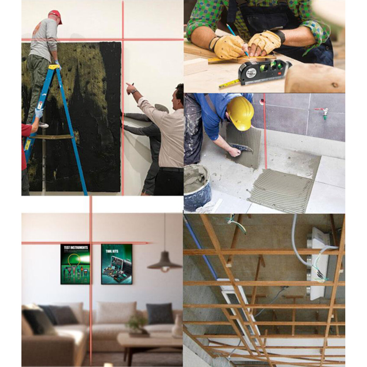 PD-161-C-8 PROSKIT γραμμικό αλφάδι laser PD-161-C με κόκκινη δέσμη, μετροταινία - Image 9