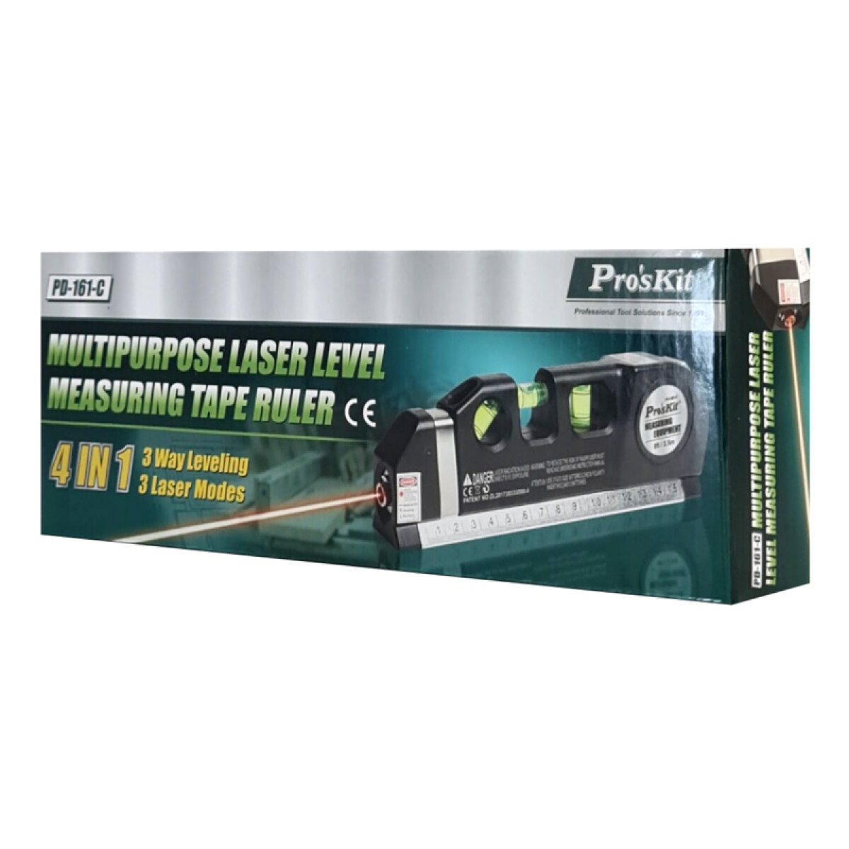 PD-161-C-9 PROSKIT γραμμικό αλφάδι laser PD-161-C με κόκκινη δέσμη, μετροταινία - Image 10
