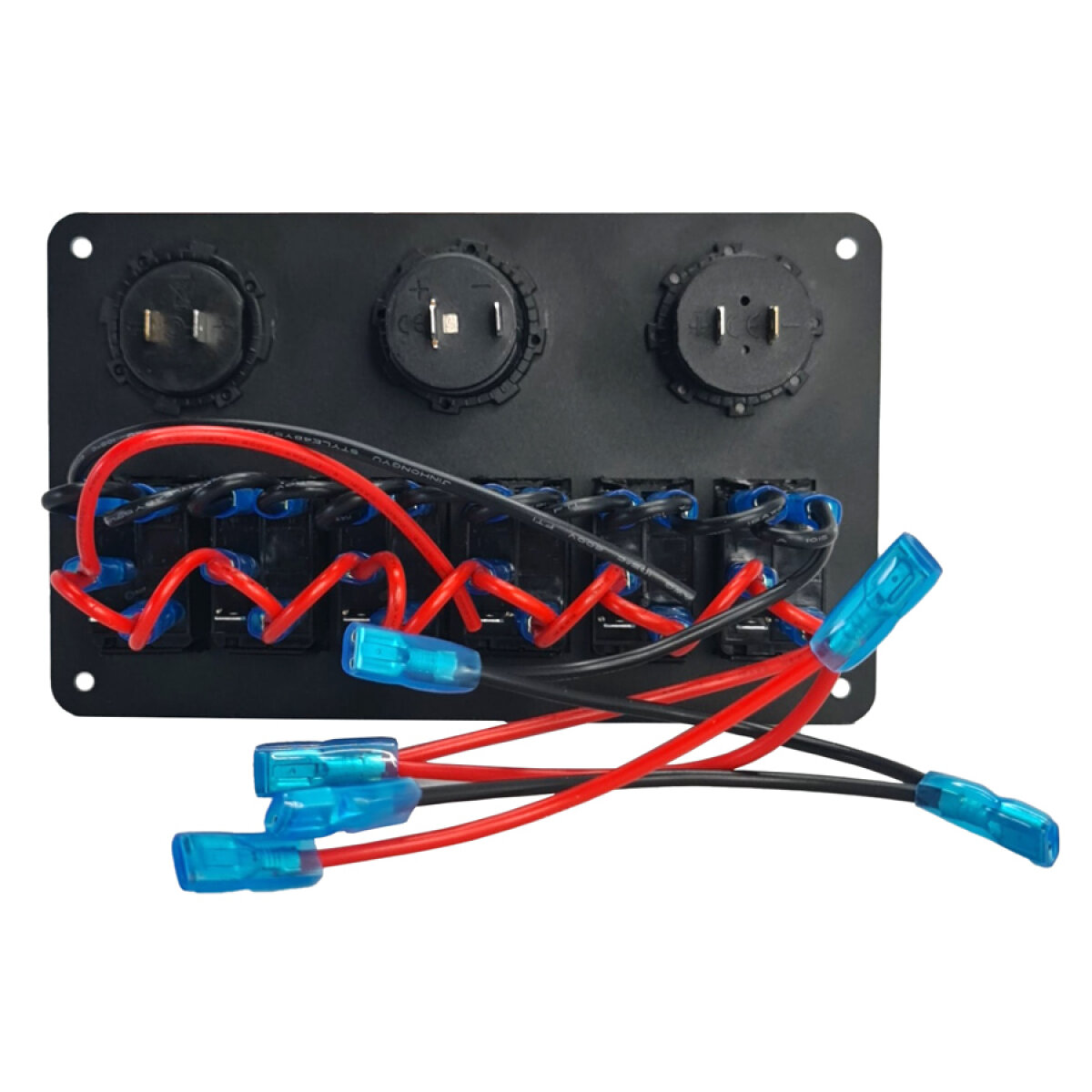 PTL-020-2 POWERTECH πάνελ σκαφών & οχημάτων PTL-020, πρίζα 12V/2x USB/6x διακόπτες - Image 3