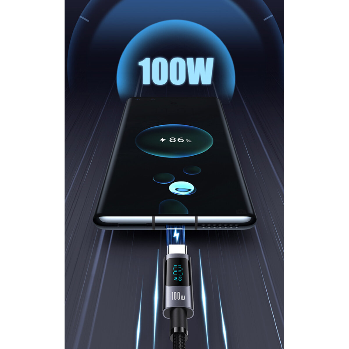 SJ671USB01-2 USAMS καλώδιο USB-C σε USB-C US-SJ671, 100W, 480Mbps, 1.2m, μαύρο - Image 3