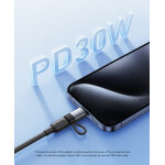 USAMS αντάπτορας USB-C σε Lightning US-SJ677, 30W, 480Mbps, γκρι - Image 2