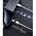 USAMS αντάπτορας USB-C σε Lightning US-SJ677, 30W, 480Mbps, γκρι - Image 3