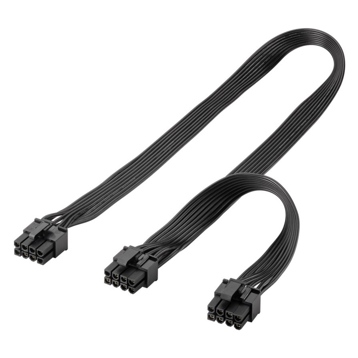 59714 GOOBAY καλώδιο 8 pin σε 2x 6+2 pin PCIe 59714, 23cm, μαύρο - Image 1