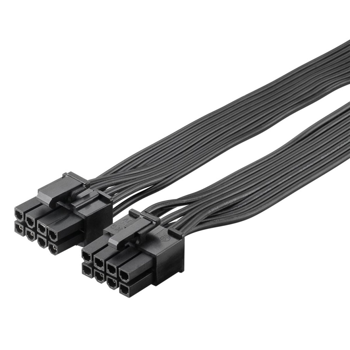 59714-2 GOOBAY καλώδιο 8 pin σε 2x 6+2 pin PCIe 59714, 23cm, μαύρο - Image 3