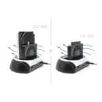 DELOCK docking station για M.2 NVMe/SATA ή 2.5"/3.5" SSD/HDD 64280, 10Gbps, μαύρο - Image 2