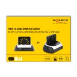 DELOCK docking station για M.2 NVMe/SATA ή 2.5"/3.5" SSD/HDD 64280, 10Gbps, μαύρο - Image 8
