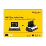 DELOCK docking station για M.2 NVMe/SATA ή 2.5"/3.5" SSD/HDD 64280, 10Gbps, μαύρο - Image 8