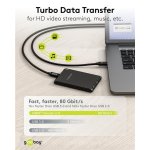 GOOBAY καλώδιο USB-C 74376, USB4, 240W, 80Gbps, 16K/60Hz, 1.2m, μαύρο - Image 5
