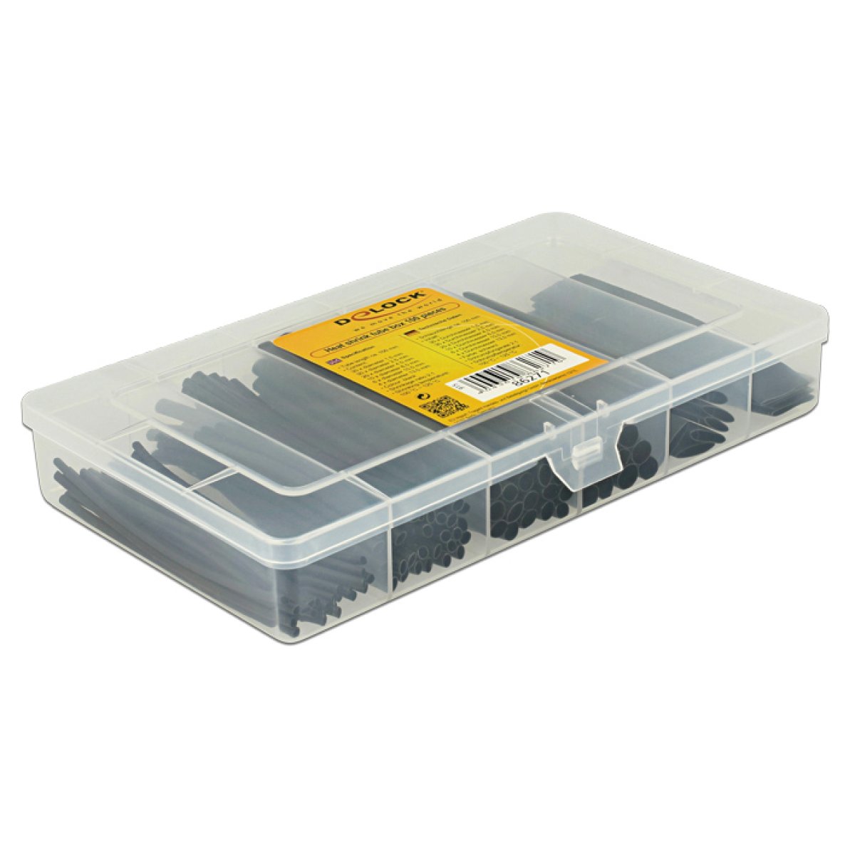 DELOCK σετ θερμοσυστελλόμενων μονωτικών 86271, 2:1, μαύρα, 100τμχ - Image 2