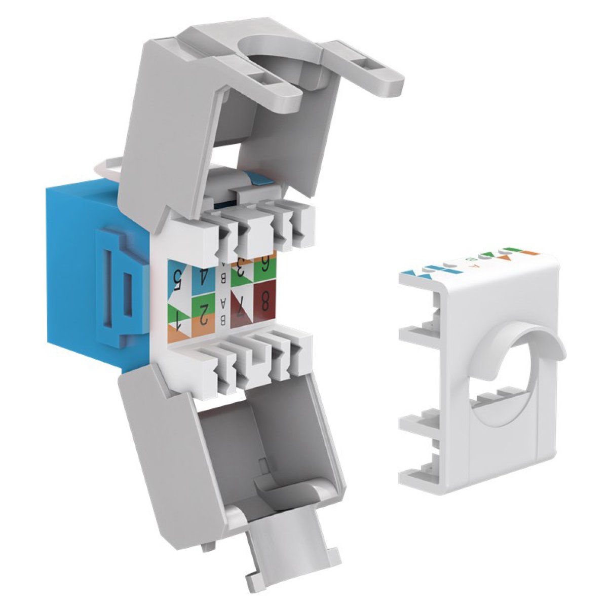 90688-1 GOOBAY Keystone module RJ45 CAT 6A 90688, UTP, μπλε - Image 2
