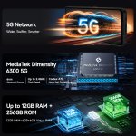 ULEFONE smartphone Armor 25T Pro, 6.78", 6/256GB, 5G, 6500mAh, IP68/IP69K, μαύρο - Image 11