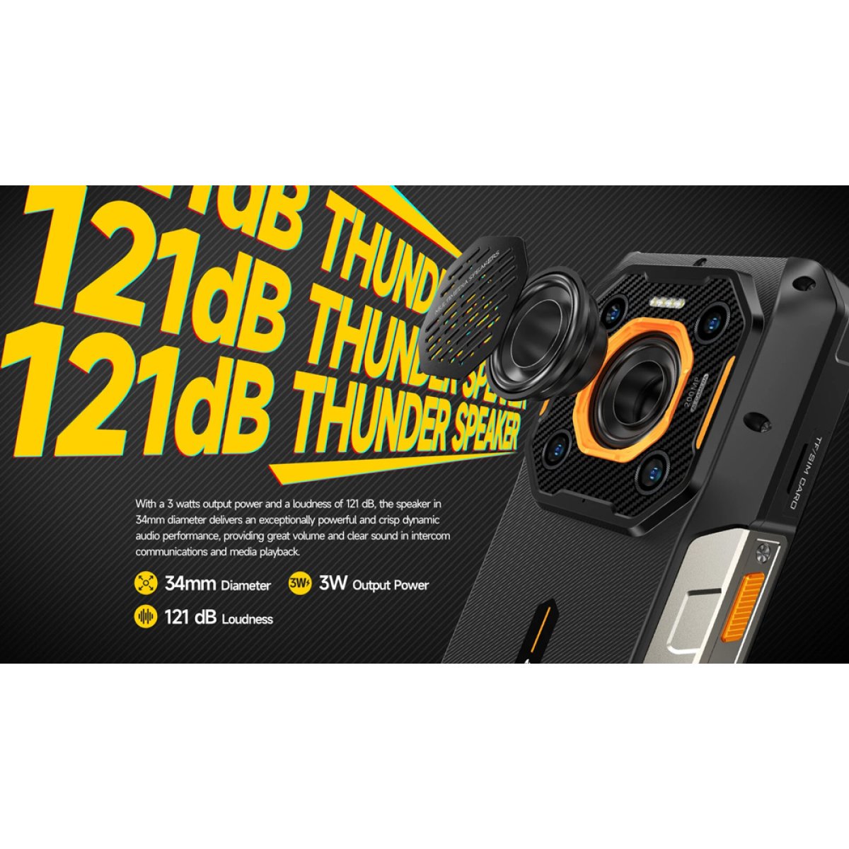 ULEFONE smartphone Armor 26 Ultra Walkie-Talkie, 6.78", 12/512GB, 5G, 15600mAh, IP68/IP69K, μαύρο - Image 3