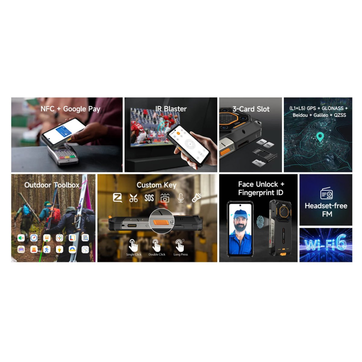 ULEFONE smartphone Armor 26 Ultra Walkie-Talkie, 6.78", 12/512GB, 5G, 15600mAh, IP68/IP69K, μαύρο - Image 6