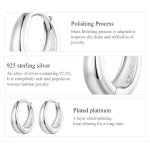 BAMOER σκουλαρίκια κρίκοι BSE924, ασήμι 925, ασημί - Image 3