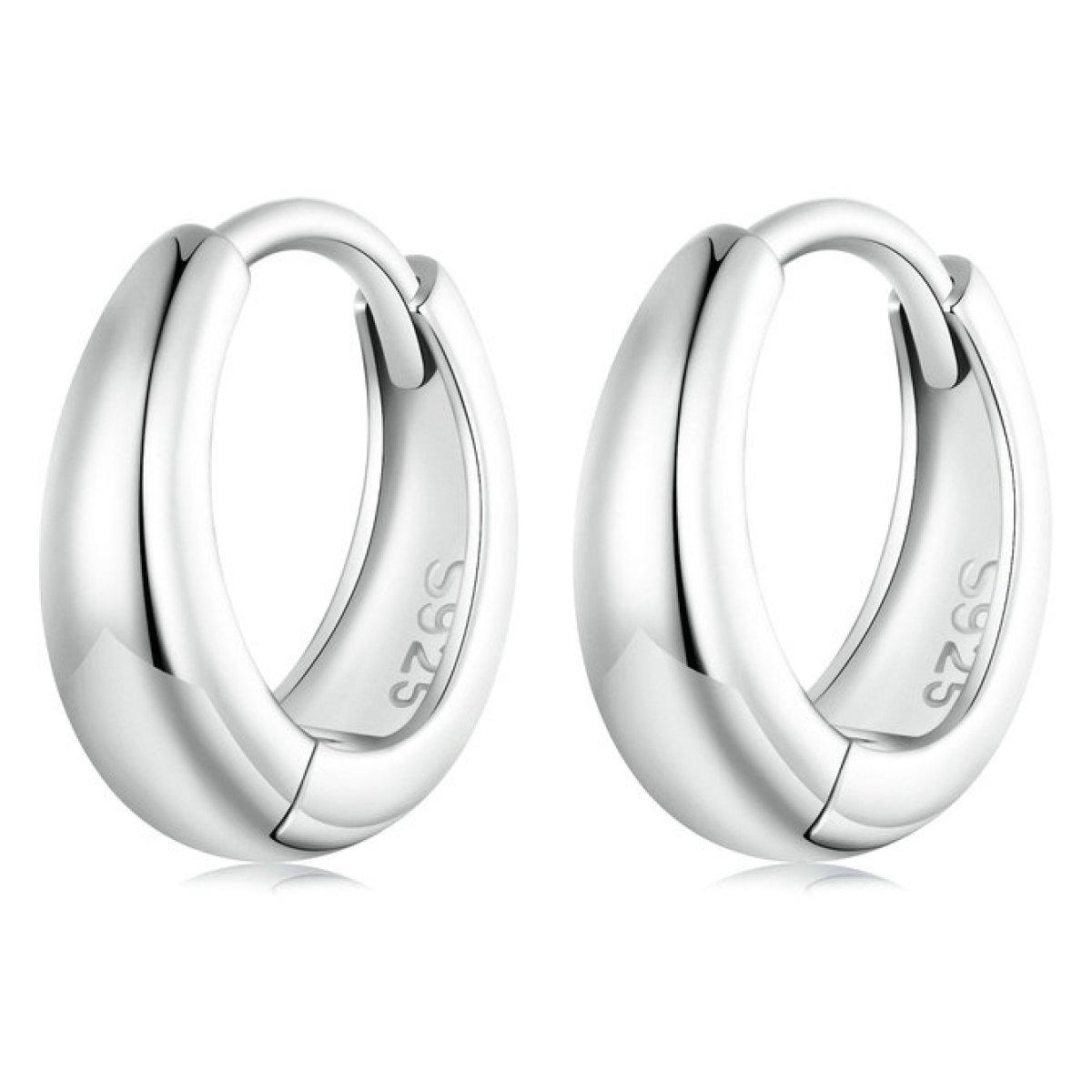 BSE924 BAMOER σκουλαρίκια κρίκοι BSE924, ασήμι 925, ασημί - Image 1