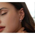 BAMOER σκουλαρίκια κρίκοι BSE924, ασήμι 925, ασημί - Image 2