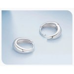 BAMOER σκουλαρίκια κρίκοι BSE924, ασήμι 925, ασημί - Image 4