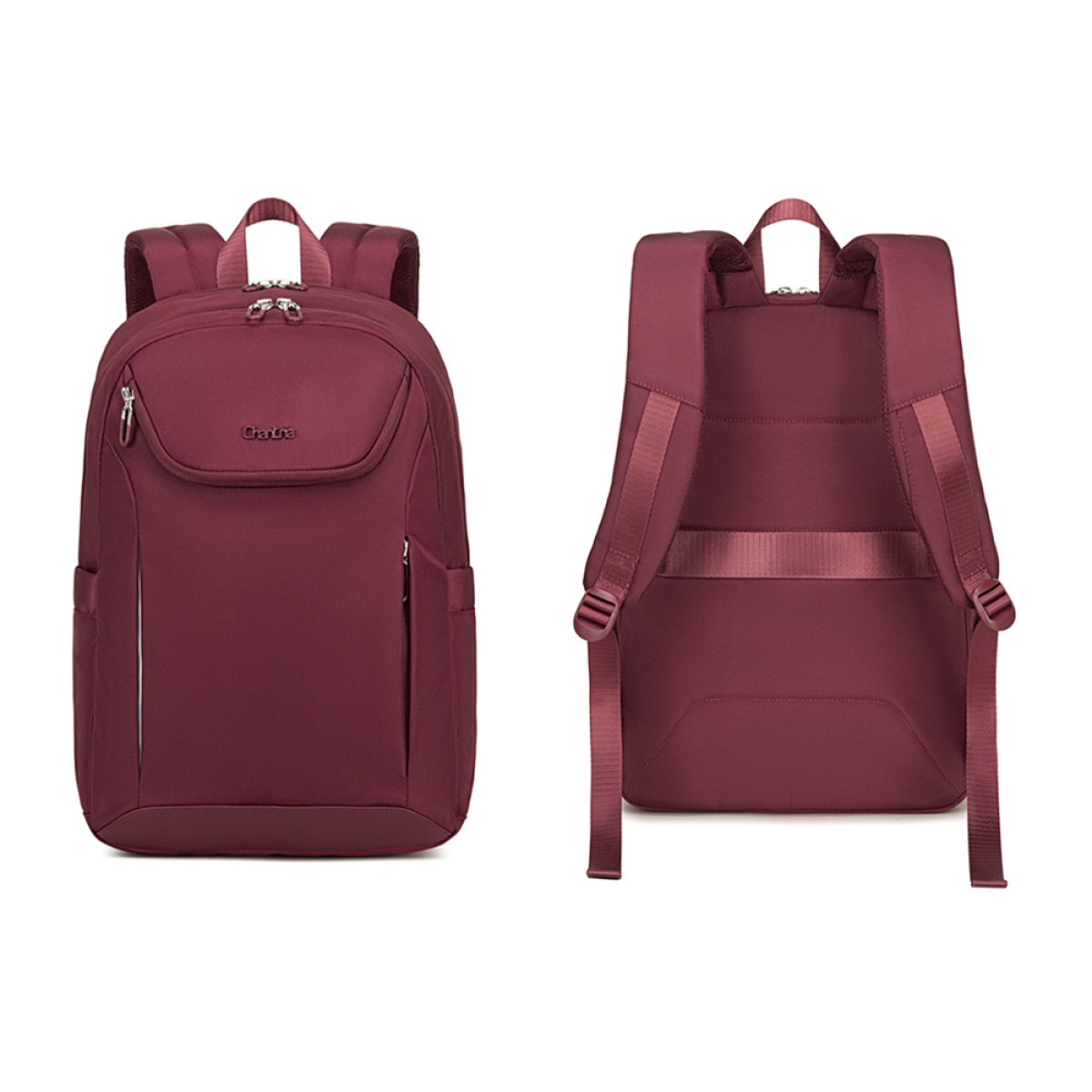CB00638-WR-4 CHANTRIA γυναικεία τσάντα πλάτης CB00638 με θήκη laptop 15.6", 20.2L, κόκκινη - Image 5
