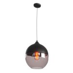 POWERTECH φωτιστικό οροφής HLL-0028, E27, 20x20cm, γυάλινο, μαύρο