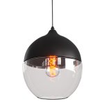 POWERTECH φωτιστικό οροφής HLL-0028, E27, 20x20cm, γυάλινο, μαύρο - Image 3