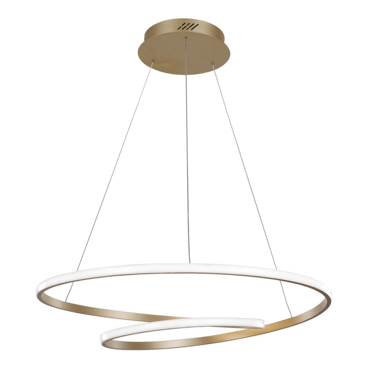 HLL-0155-2 POWERTECH LED φωτιστικό οροφής HLL-0155, 25W, 4000K, Φ40cm, 1m, χρυσό - Image 1