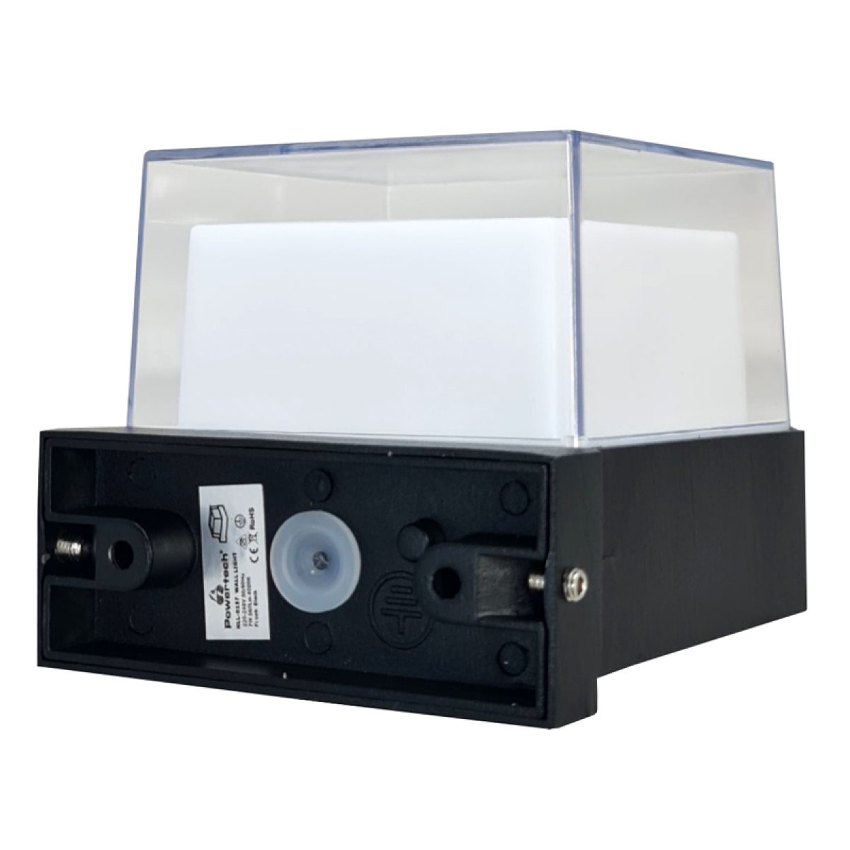HLL-0157-3 POWERTECH LED φωτιστικό τοίχου HLL-0157, 7W, 4000K, 560lm, IP65, μαύρο - Image 4