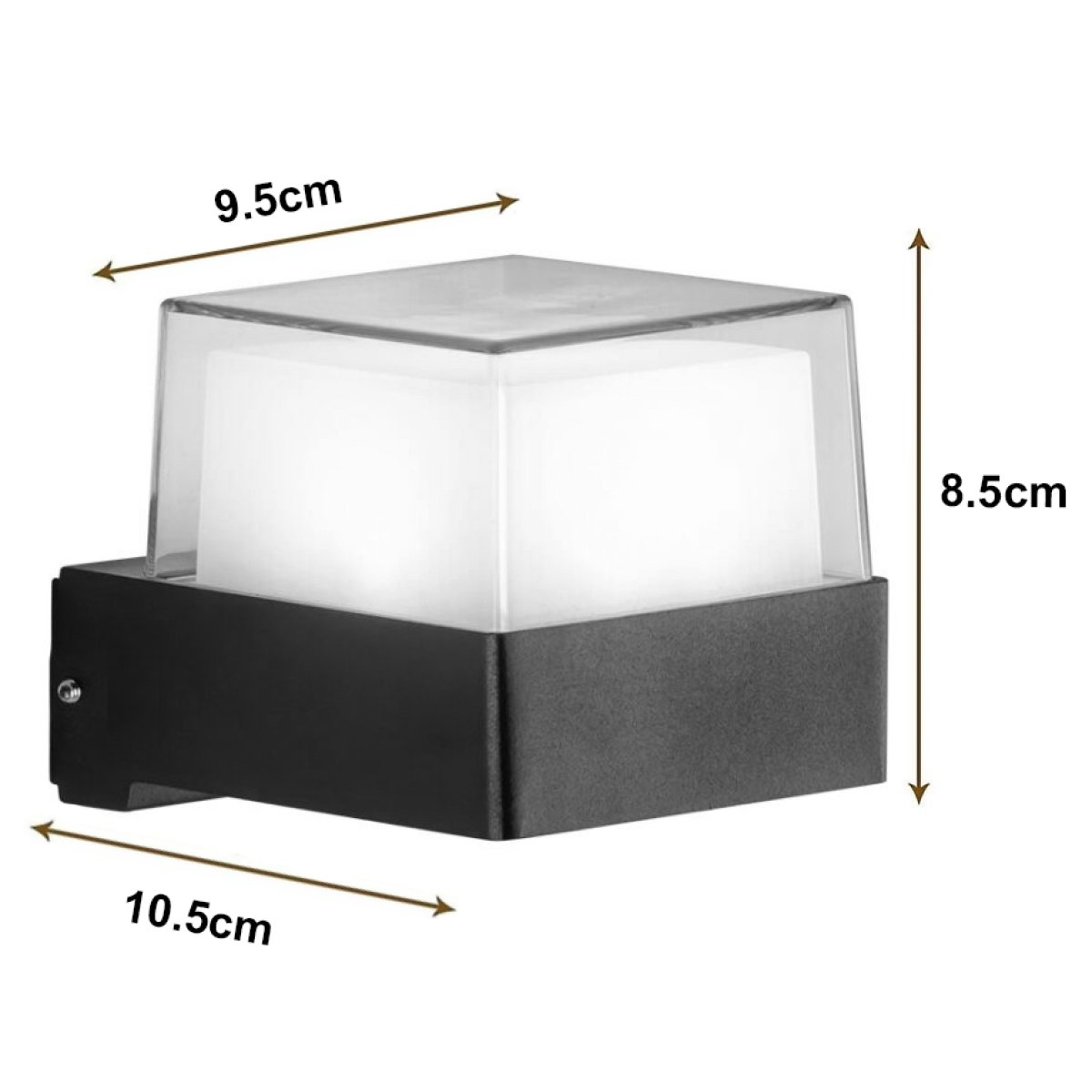 HLL-0157-4 POWERTECH LED φωτιστικό τοίχου HLL-0157, 7W, 4000K, 560lm, IP65, μαύρο - Image 5