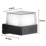 POWERTECH LED φωτιστικό τοίχου HLL-0157, 7W, 4000K, 560lm, IP65, μαύρο - Image 5