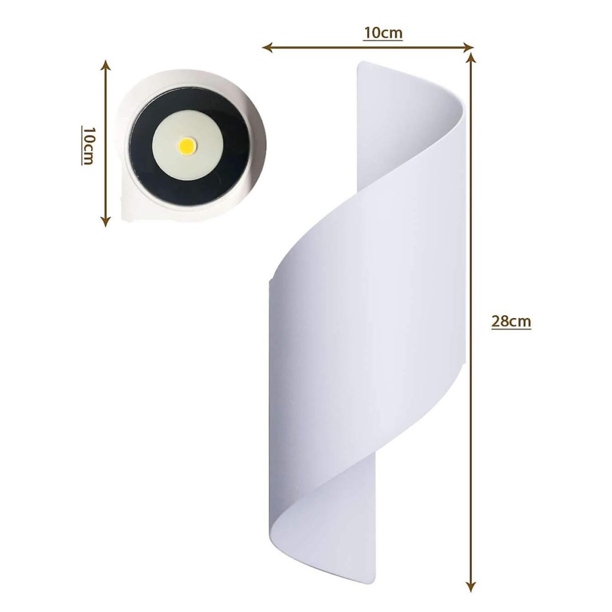 POWERTECH LED φωτιστικό τοίχου HLL-0162, 10W, 4000K, 800lm, IP65, λευκό - Image 4