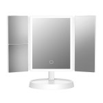 HOME USE επιτραπέζιος καθρέφτης HUH-0183, LED φως, 1x/2x/3x zoom, 2000mAh, λευκός