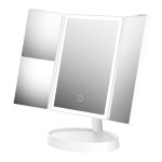 HOME USE επιτραπέζιος καθρέφτης HUH-0183, LED φως, 1x/2x/3x zoom, 2000mAh, λευκός - Image 6