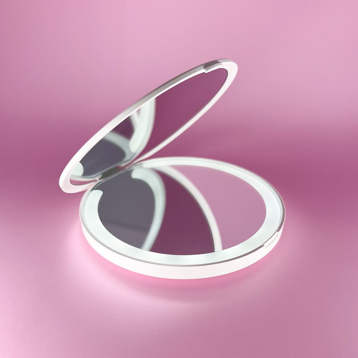 HOME USE καθρέφτης χειρός HUH-0184 με LED φως, 1x/3x zoom 180mAh, λευκός - Image 2