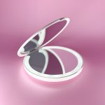 HOME USE καθρέφτης χειρός HUH-0184 με LED φως, 1x/3x zoom 180mAh, λευκός - Image 2