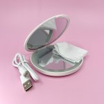 HOME USE καθρέφτης χειρός HUH-0184 με LED φως, 1x/3x zoom 180mAh, λευκός - Image 6