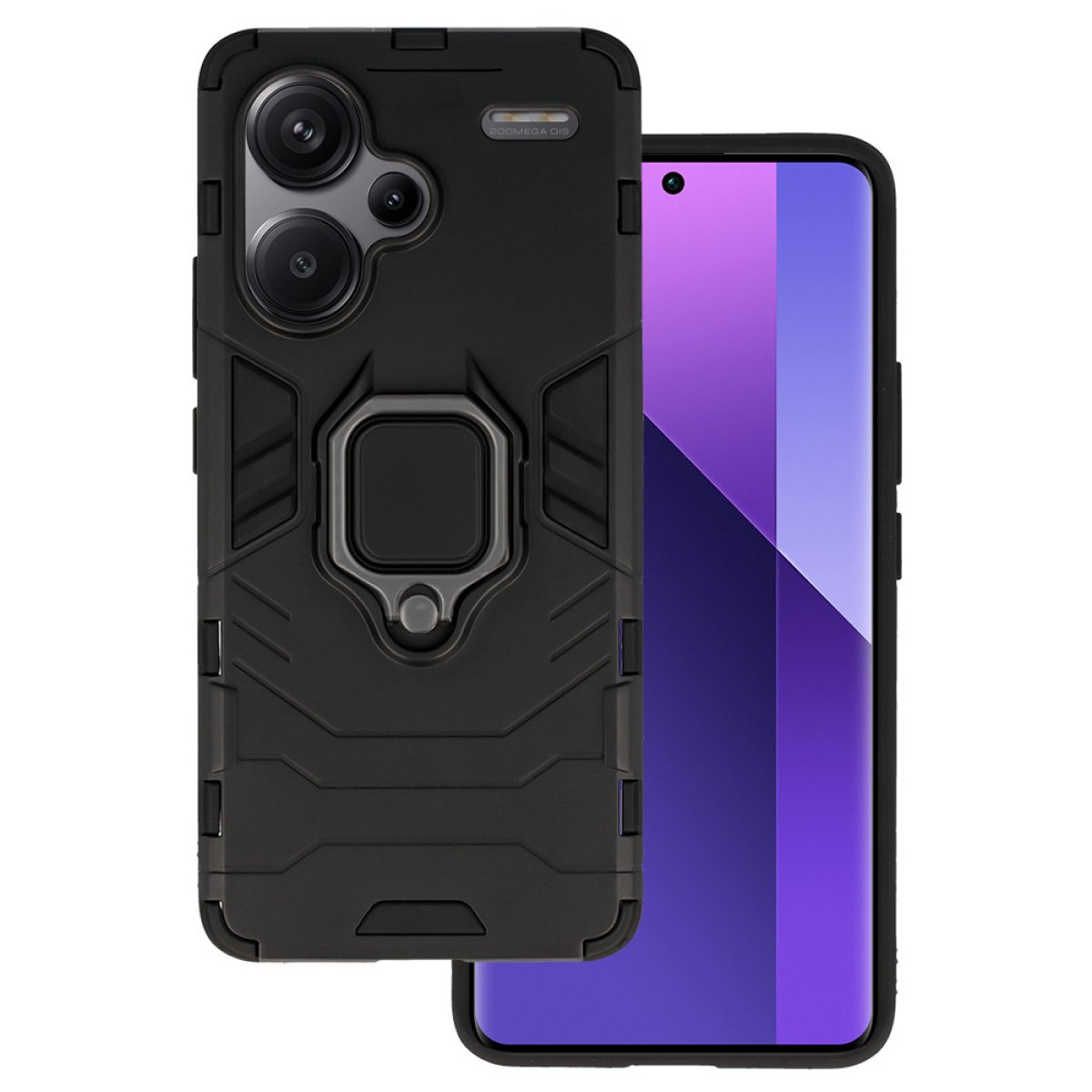 MOB-1984 POWERTECH θήκη Ring Armor MOB-1984 για Xiaomi Redmi Note 13 Pro Plus 5G, μαύρη - Image 1