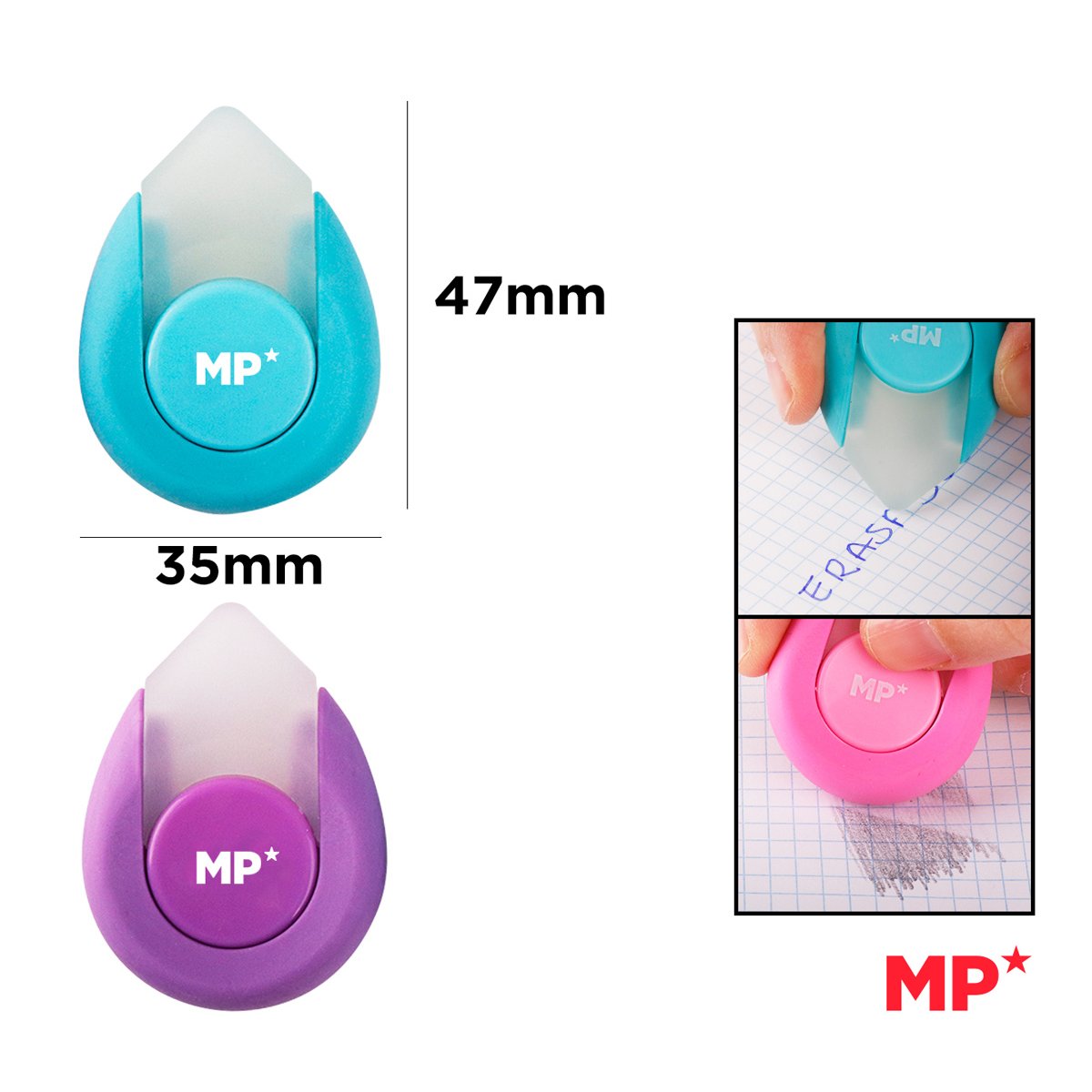 PG189-02-1 MP σετ γόμες PG189-02 για μελάνι, 3.5x4.7cm, 2τμχ - Image 2