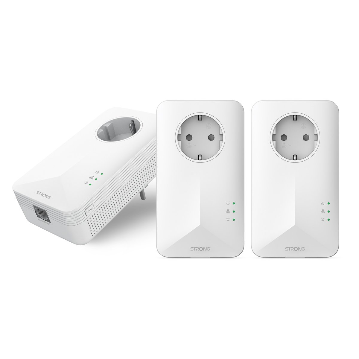 STRONG Powerline Kit POWERL1000TRIEUV2, Passthrough, 1000Mbps, 3τμχ - Image 1