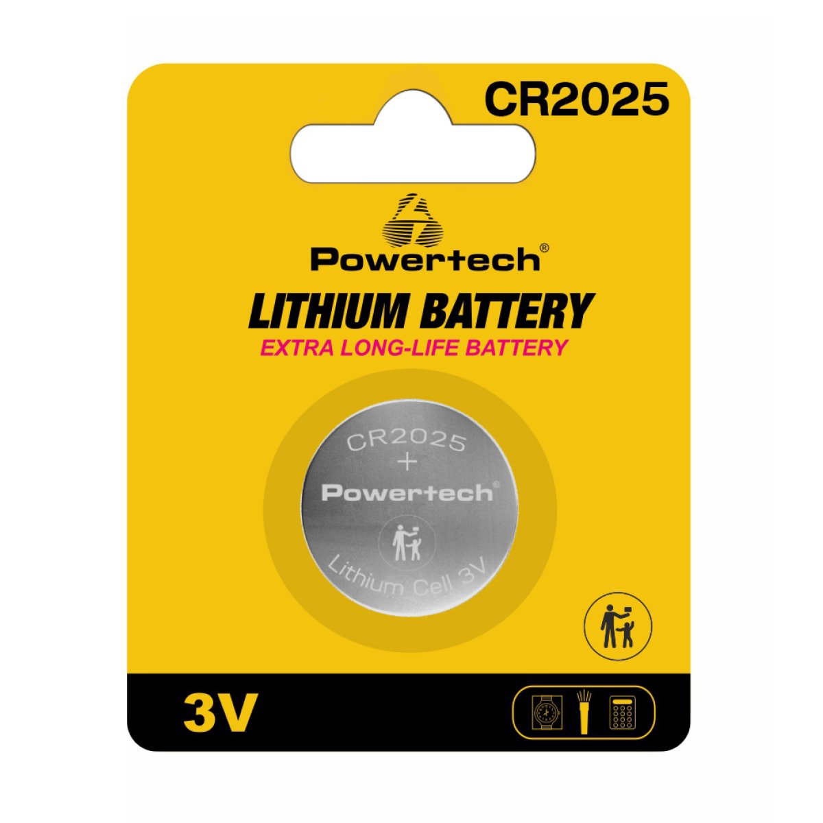 PT-1211 POWERTECH μπαταρία λιθίου PT-1211, CR2025, 3V, 1τμχ - Image 1