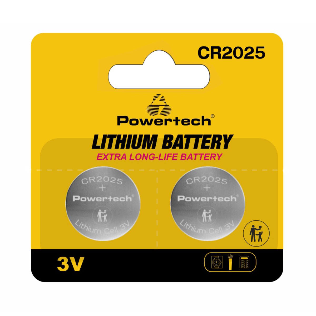 PT-1212 POWERTECH μπαταρίες λιθίου PT-1212, CR2025, 3V, 2τμχ - Image 1
