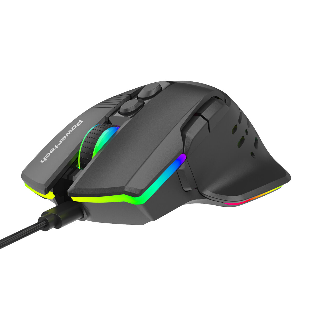 PT-1274-1 POWERTECH ενσύρματο gaming ποντίκι PT-1274, RGB φως, οπτικό, 12000DPI, μαύρο - Image 2