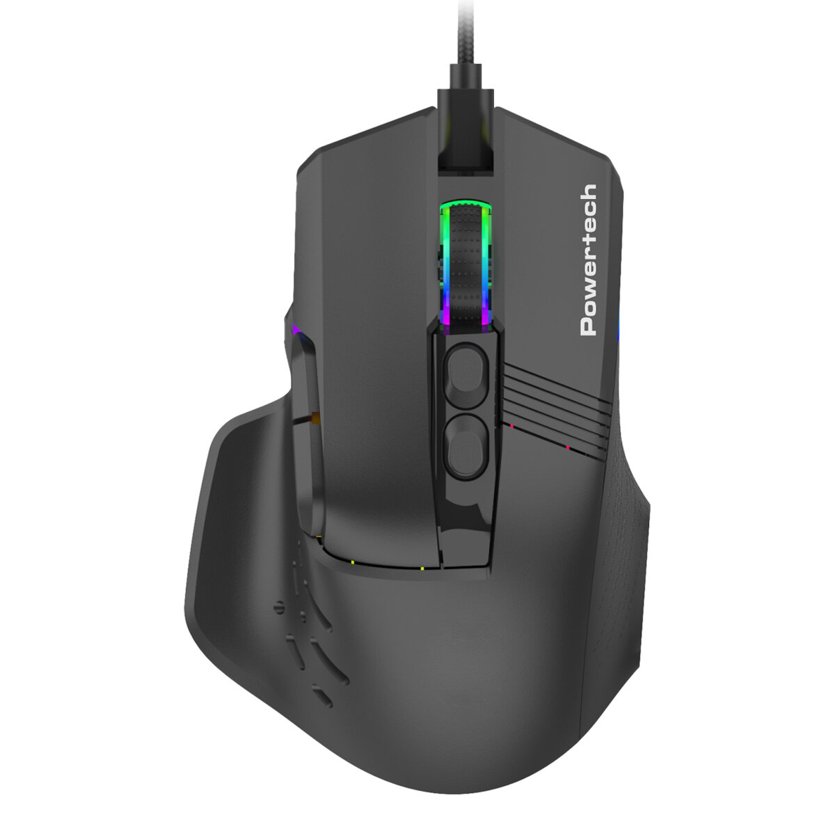 PT-1274 POWERTECH ενσύρματο gaming ποντίκι PT-1274, RGB φως, οπτικό, 12000DPI, μαύρο - Image 1