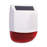 POWERTECH ηλιακή σειρήνα PT-1287, εξωτερικού χώρου, 120dB, κόκκινη