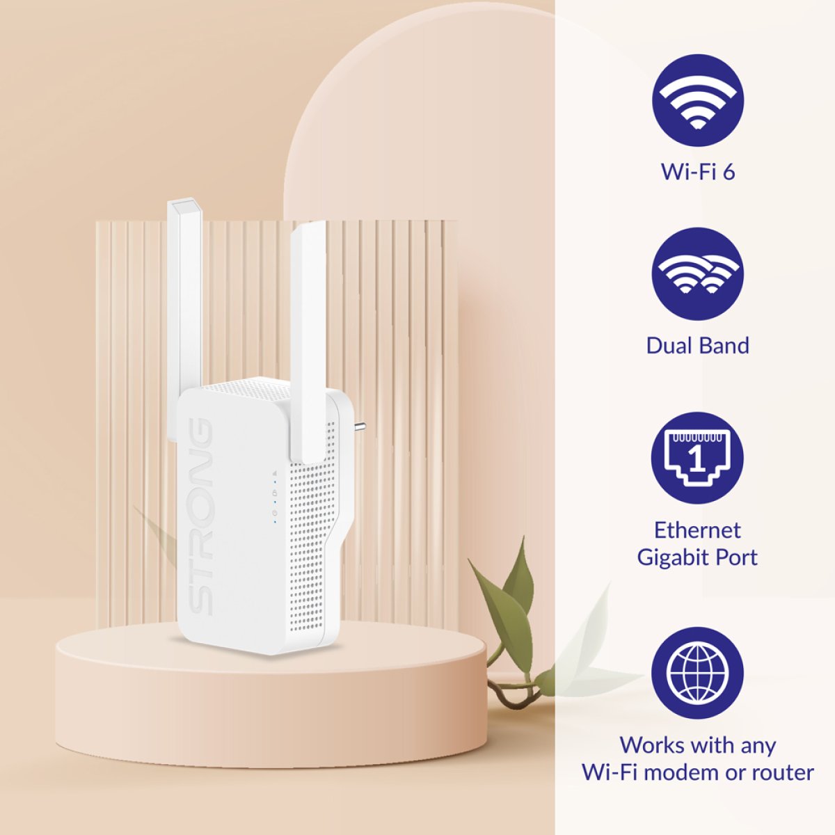 REPEATERAX1800-1 STRONG WiFi Extender REPEATERAX1800, WiFi 6, 1800Mbps - Image 2