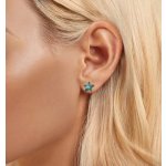 BAMOER σκουλαρίκια καρφωτά SCE1747 σε σχήμα κοχύλι, ασήμι 925, βεραμάν - Image 2