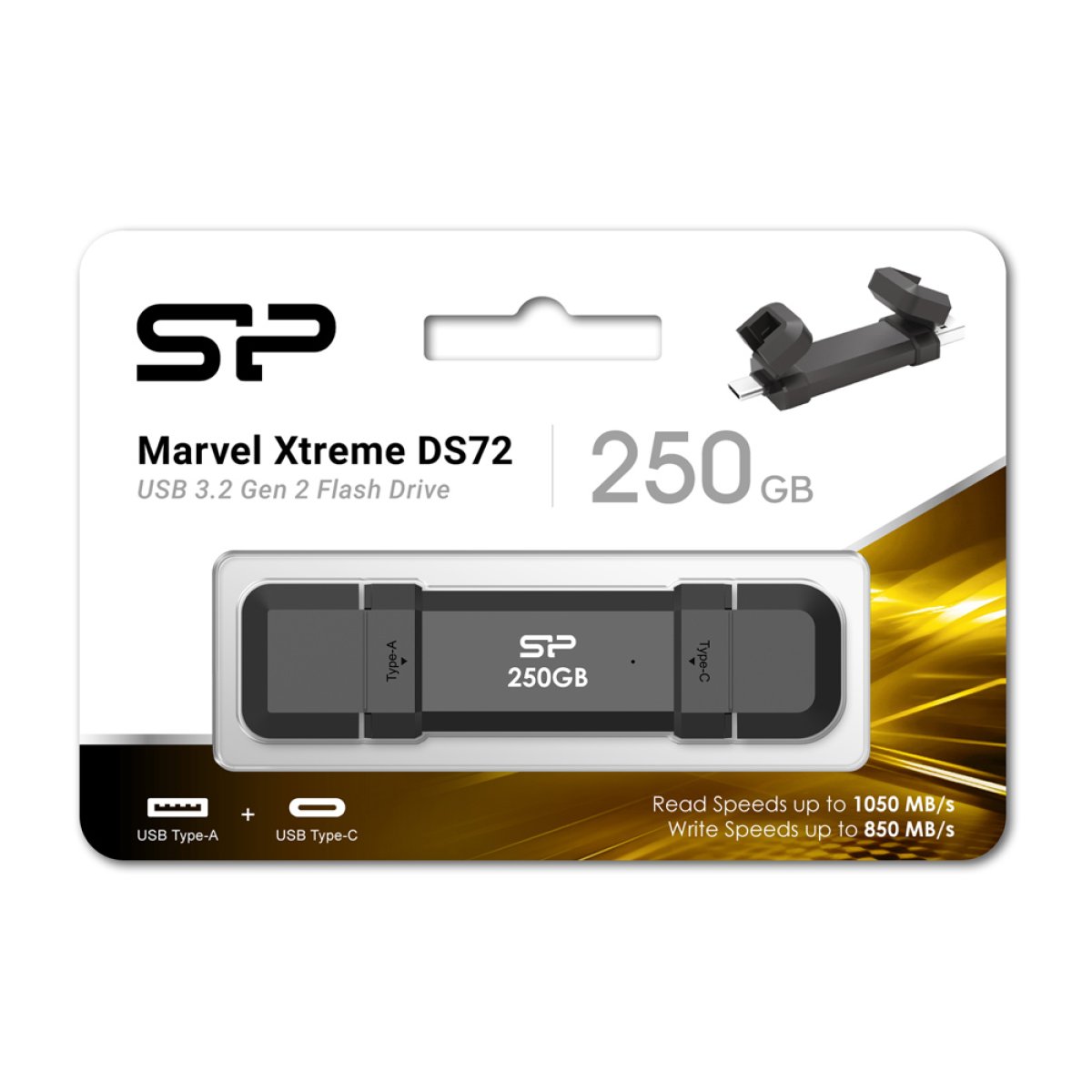 SILICON POWER εξωτερικός SSD Marvel Xtreme DS72, USB-C/USB 3.2, 250GB, μαύρο - Image 5